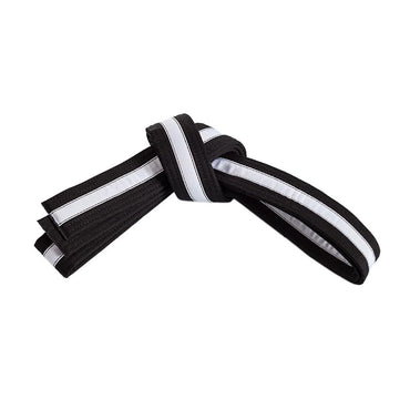 DOUBLE WRAP STRIPED BLACK BELT