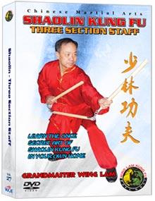 (SHAOLIN DVD #27) THREE-SECTION STAFF CHINESE TRADITIONAL SHAOLIN KUNG FU
