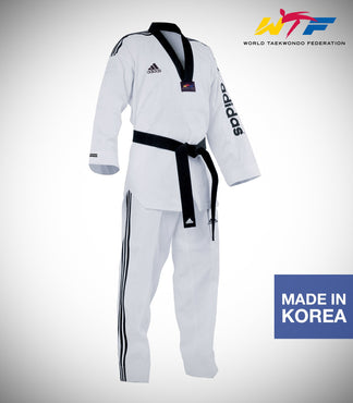 ADIDAS SUPER MASTER II 3-STRIPE TKD UNIFORM