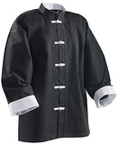 Black Kung Fu Top w/ White Cuff